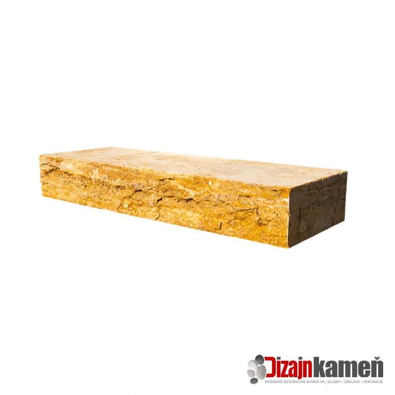 ATR26 Travertín Honey | schod osekávaný