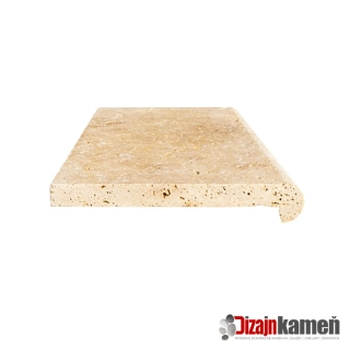 Travertín ATR22 Light | bazénový lem s nosom/schodnica/parapet
